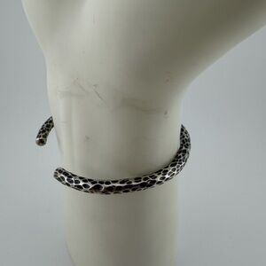 Bocai S999 Pure Silver Hammered Cuff Bracelet | 30g Handmade Sterling